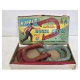 Early Auburn Rubber Horseshoe Set with Box