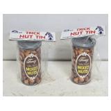 2 NOS Trick Nut Tins