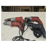 4 Milwaukee & Ryobi 3/8' Electric Drills