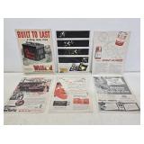 (6) 1950's Paper Gas & Oil Advertisements