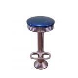 1950's Soda Fountain Stool with Chrome Base