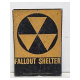 1960's Fallout Shelter Metal Sign
