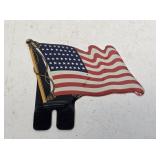 1940's 48 Star American Flag Tin Plate Topper