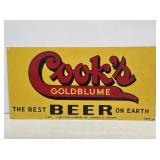 NOS Cook's Goldblume Beer Double Sided Sign