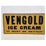 1930's Vengold Ice Cream Cardstock Sign