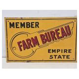 1930's Empire State Farm Bureau Tin Tacker Sign