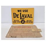 1930's NOS DeLaval Sign with Original Envelope