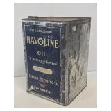 Rare 1920's Havoline Motor Oil 5 Gallon Can