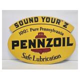 NOS 1959 Pennzoil 'Sound Your Z'  Painted Sign