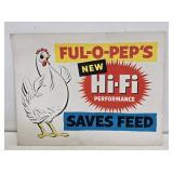 NOS Ful-O-Pep's Feeds Cardstock Sign
