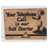 1930's Bearing Service Company Cardstock Sign