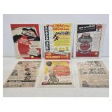 (6) 1950's Gas & Oil Paper Advertisements