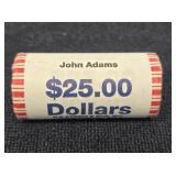 25 Uncirculated John Adams Presidential Dollars