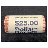 25 Uncirculated George Washington Dollars