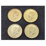 (4) 1966 Kennedy 40% Silver 1/2 Dollars