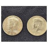 (2) 1964 Kennedy Silver 1/2 Dollars