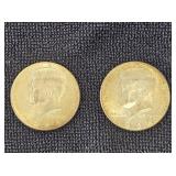 (2) 1964 Kennedy Silver 1/2 Dollars