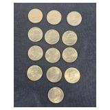 (13) 1976 Ike Dollars