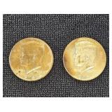 (2) 1964 Kennedy Silver 1/2 Dollars