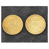 (2) 1962 Franklin Silver 1/2 Dollars