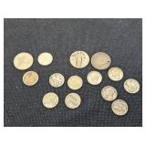 14 Silver Dimes & Quarters