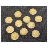 11 Mercury Silver Dimes