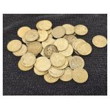 50 Silver Roosevelt Dimes