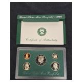 1995 US Mint Proof Set with COA