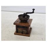 Early Miniature Wooden Coffee Grinder