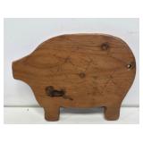 Primitive Wooden Pig Cutting Board