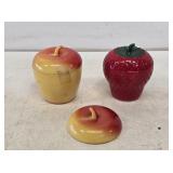 Vintage Hazel Atlas Apple & Strawberry Jam Jars