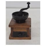 Early Miniature Wooden Coffee Grinder