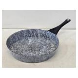 Blue and White Graniteware Skillet