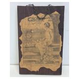 1928 Magazine Cover Mounted on Wood Plaque