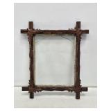 Walnut Adirondack Style Picture Frame with Glass