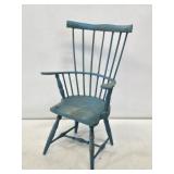 Primitive Wooden Windsor Style Doll Chair
