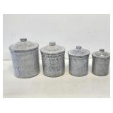 4 Piece Stoneware Canister Set