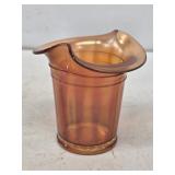 Marigold Carnival Glass Tophat Vase