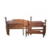 4 Assorted Wooden Head and Foot Boards