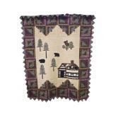 Primitive Log Cabin Quilt with Hanger