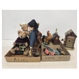 Assorted Primitive Collectibles & Decor