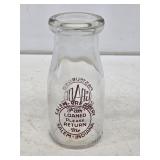 Salem Creamery 1/2 Pint Glass Milk Bottle