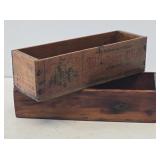 2 Primitive Wooden Boxes