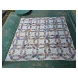 Hand Stitched Wedding Ring Quilt