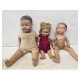 3 Early Composition Dolls