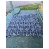 Primitive Blue Star Pattern Quilt Top