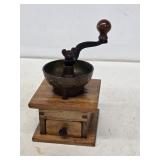 Early Miniature Wooden Coffee Grinder