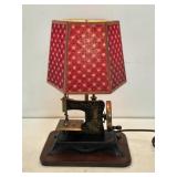 Early Metal Toy Sewing Machine Lamp