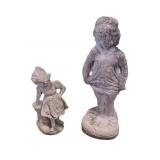 2 Concrete Garden Statues