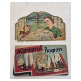 2 Early Lithograph Needle Books with Needles